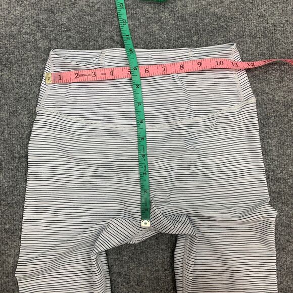 Allfenix Striped Legging Womens XS Extra Small White Black High Rise Pull On - Picture 5 of 9